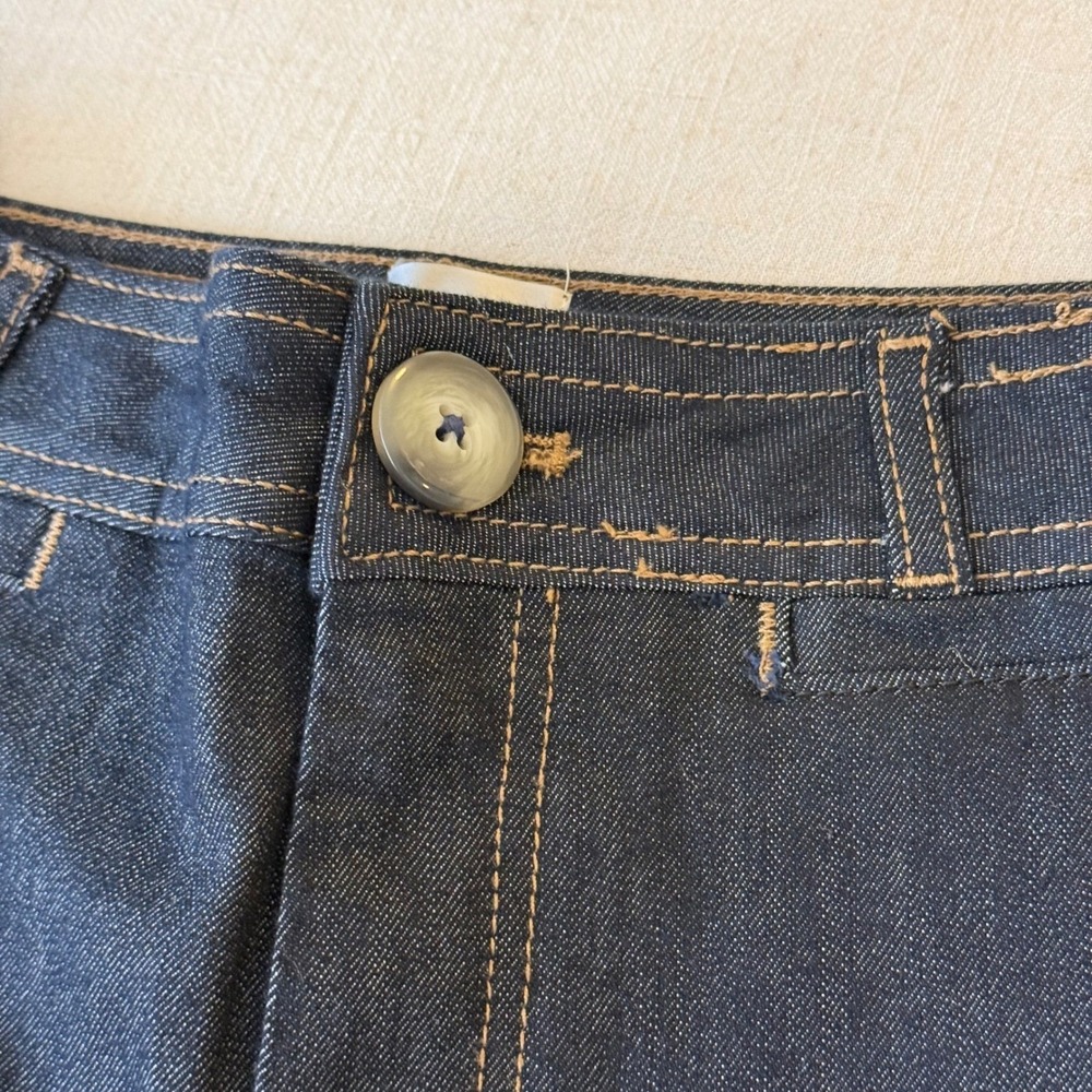 Maeve Ettie High-Rise Crop Wide-Leg Jeans Women 29T Dark Wash Indigo NWOT - Picture 8 of 11